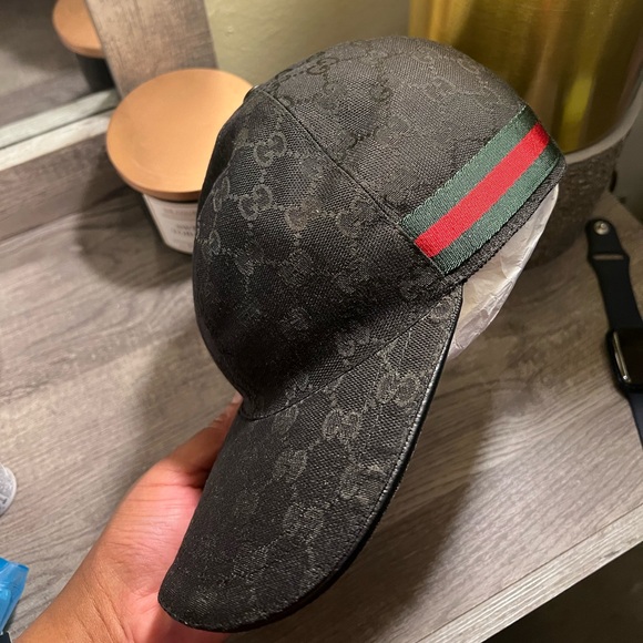 ORIGINAL GG CANVAS BASEBALL HAT WITH WEB - Picture 1 of 14
